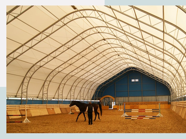 Строительство конных манежей в Артеме