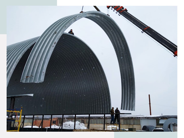 Полукруглые ангары в Артеме