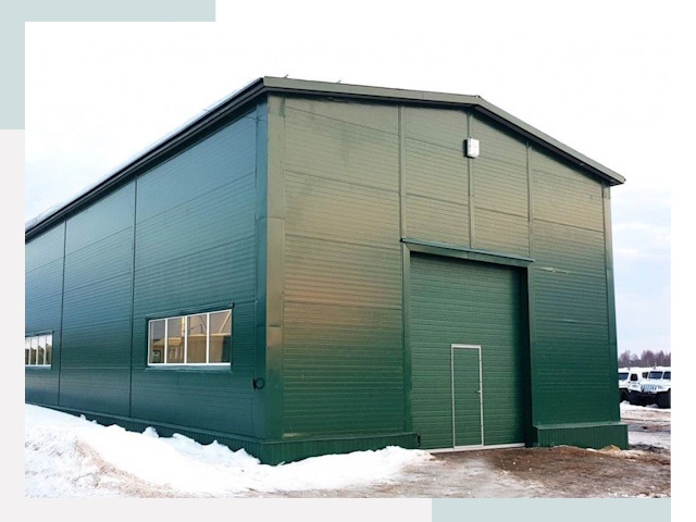 Двускатные ангары в Артеме