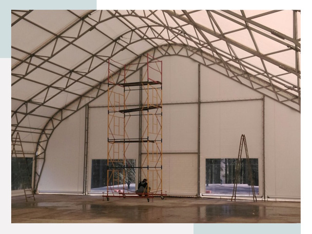 Шатровые ангары в Артеме